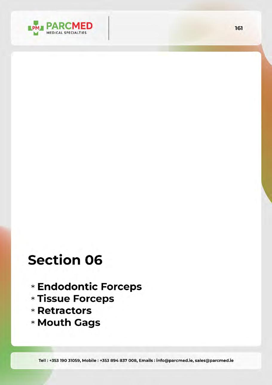 Retractors, Hooks, Depressors, Mouth Gags & Sterilizing Forceps - Catalogue Page 161