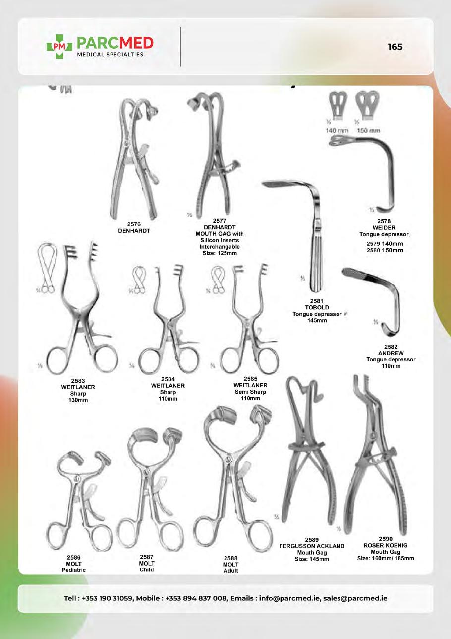 Orthodontic Pliers, Cutters & Rongeurs - Catalogue Page 165