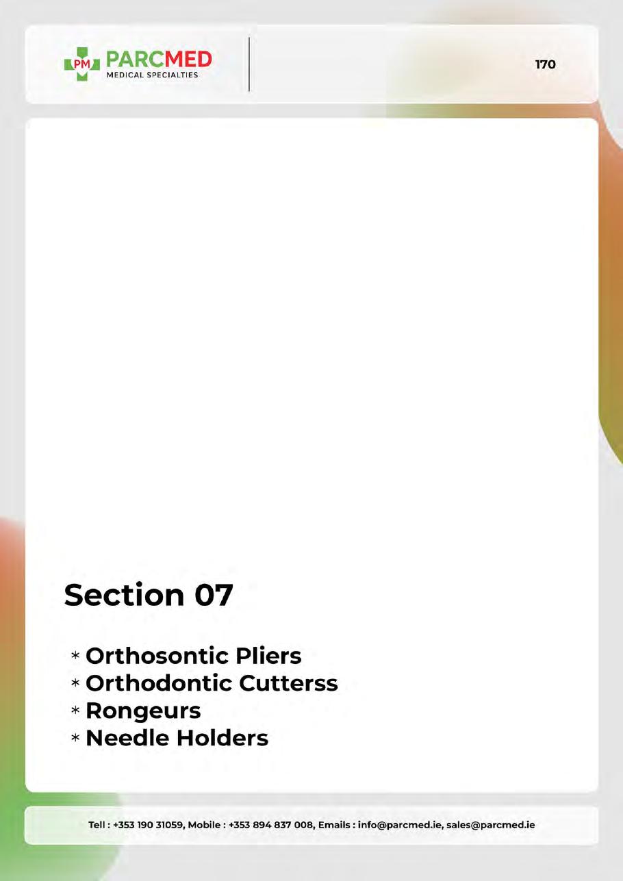 Orthodontic Pliers, Cutters & Rongeurs - Catalogue Page 170