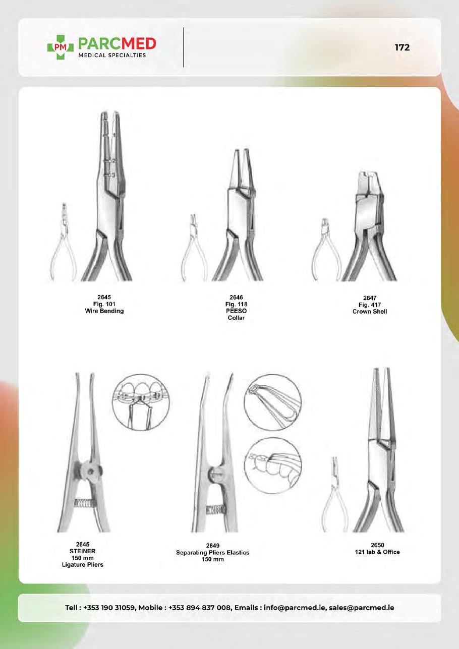 Orthodontic Pliers, Cutters & Rongeurs - Catalogue Page 172