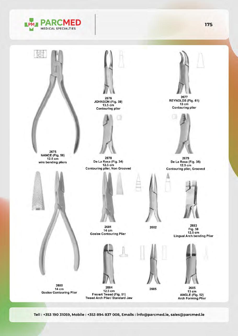 Orthodontic Pliers, Cutters & Rongeurs - Catalogue Page 175