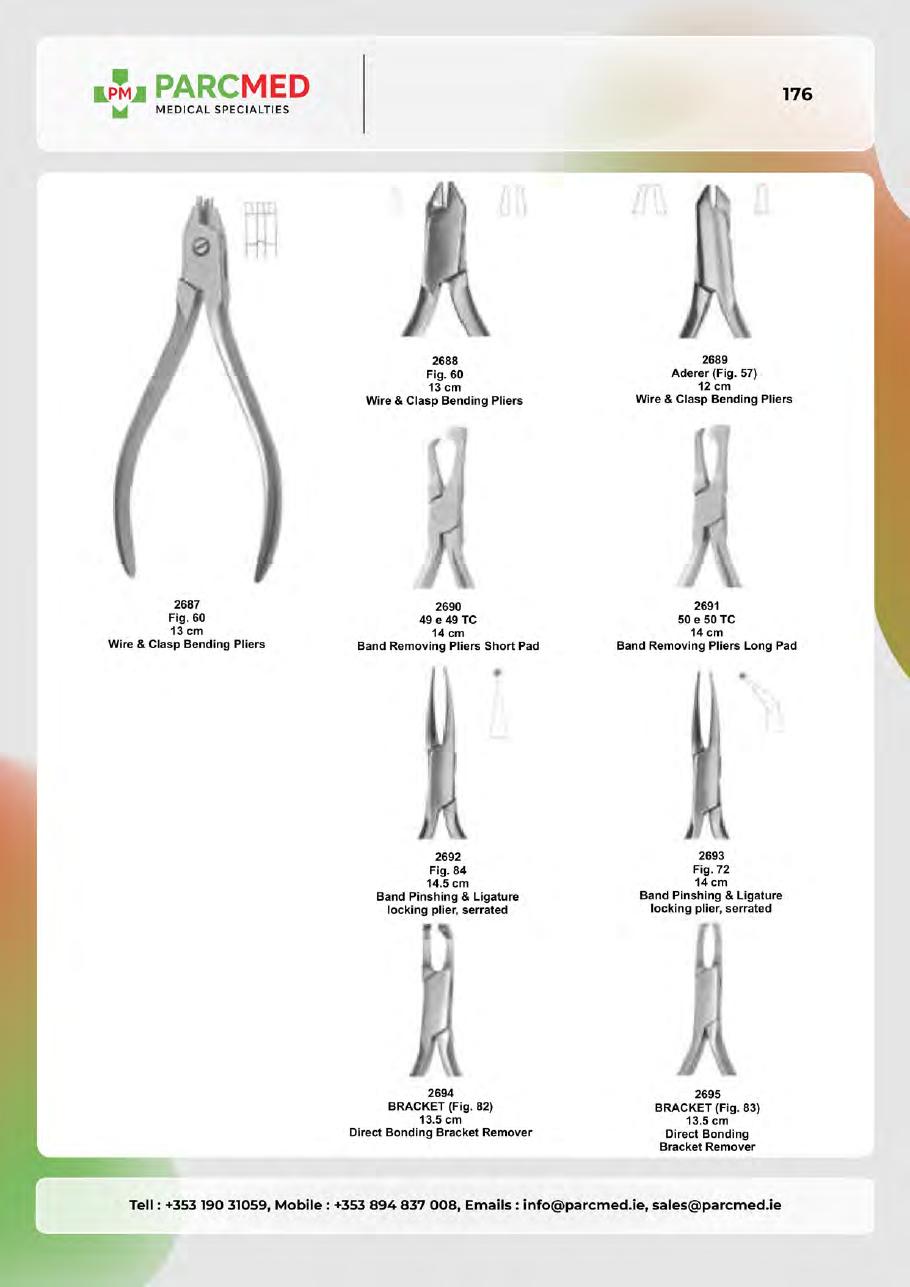 Orthodontic Pliers, Cutters & Rongeurs - Catalogue Page 176