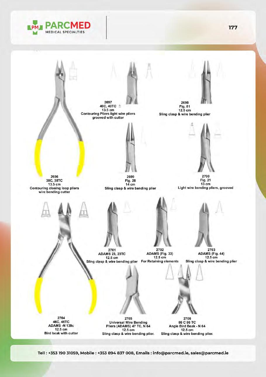 Orthodontic Pliers, Cutters & Rongeurs - Catalogue Page 177