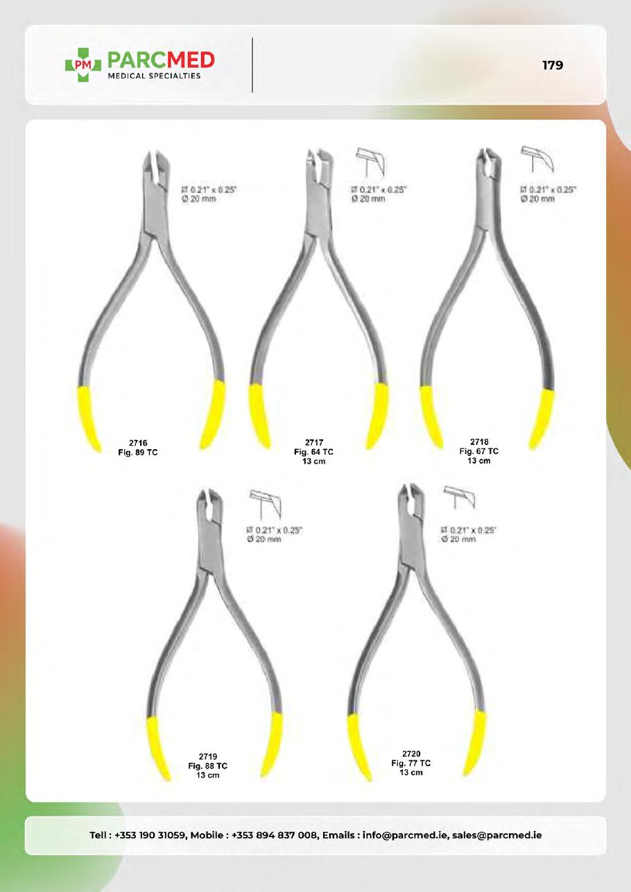 Orthodontic Pliers, Cutters & Rongeurs - Catalogue Page 179