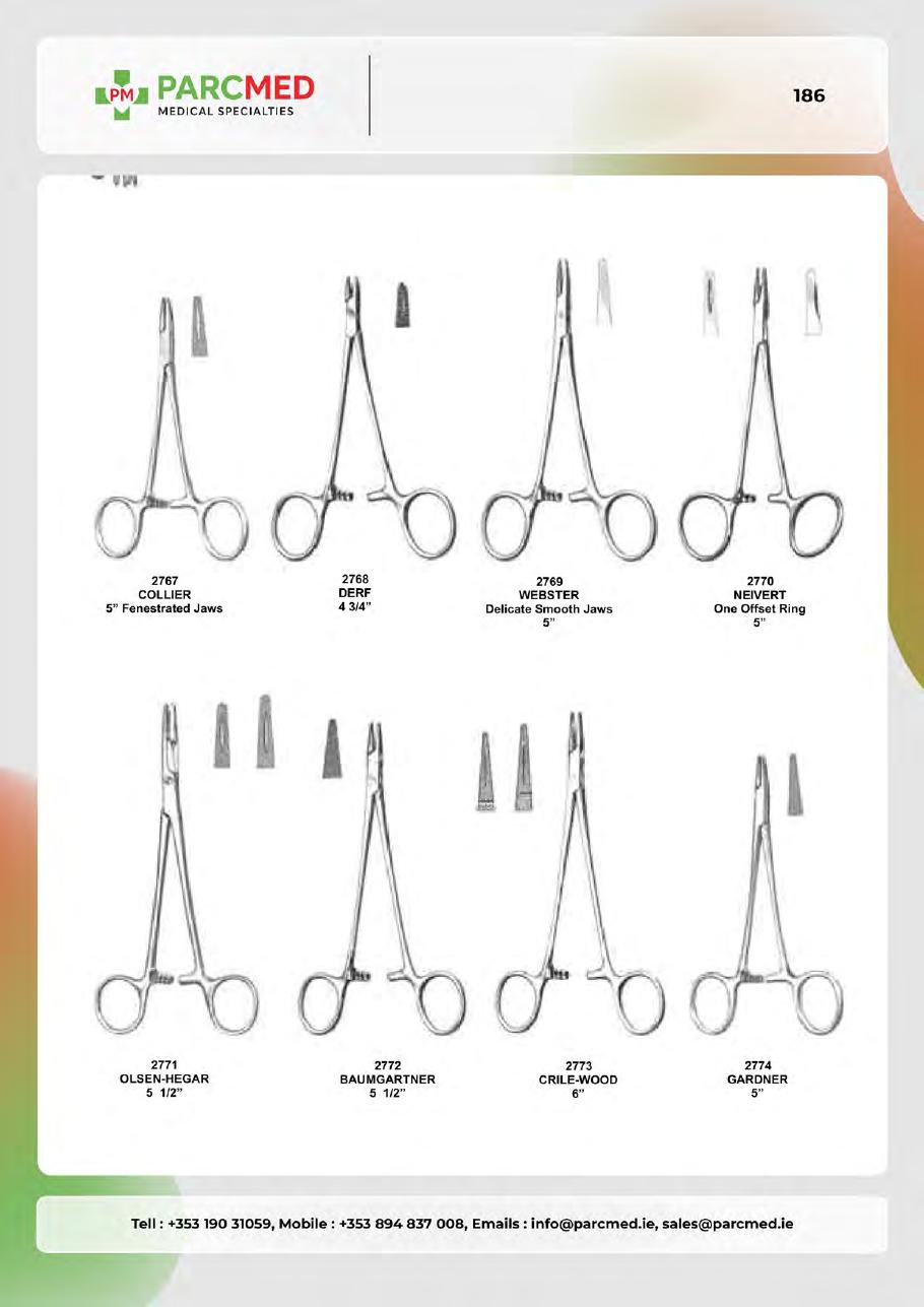 Needle Holders, Scissors & Micro Surgery Set - Catalogue Page 186