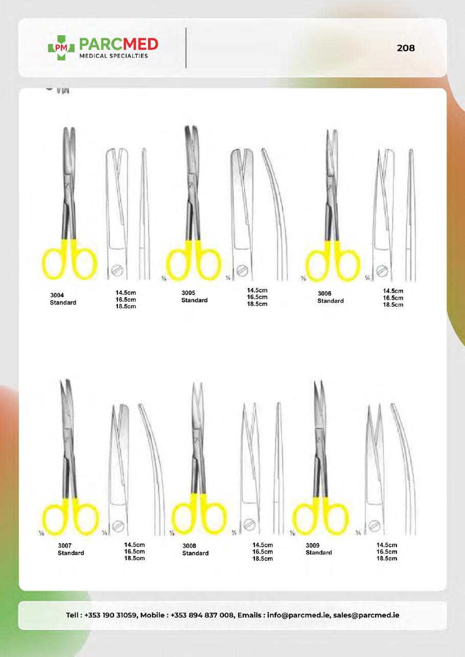 Tungsten Carbide Scissors, Forceps, Needle Holders & Wire Cutters - Catalogue Page 208