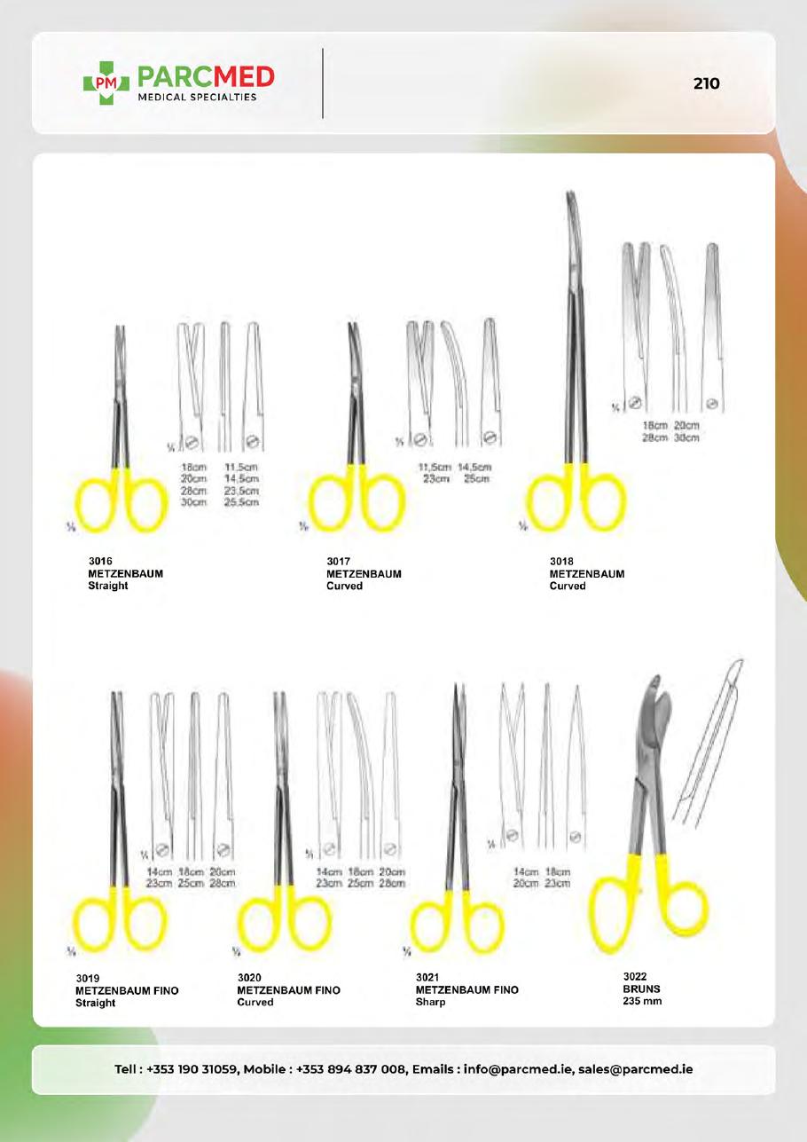 Tungsten Carbide Scissors, Forceps, Needle Holders & Wire Cutters - Catalogue Page 210