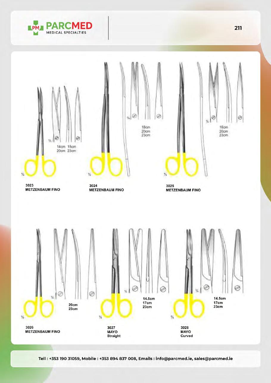 Tungsten Carbide Scissors, Forceps, Needle Holders & Wire Cutters - Catalogue Page 211