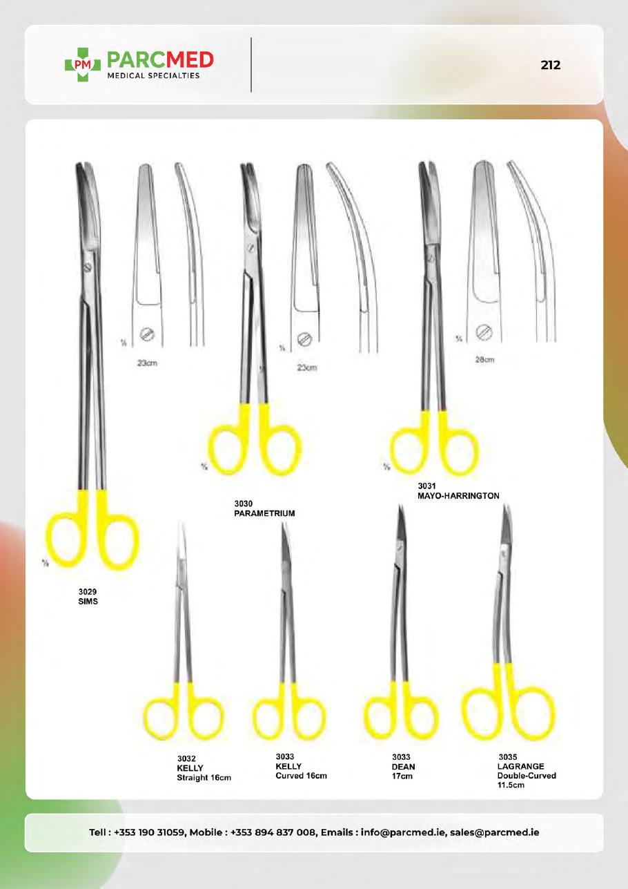 Tungsten Carbide Scissors, Forceps, Needle Holders & Wire Cutters - Catalogue Page 212