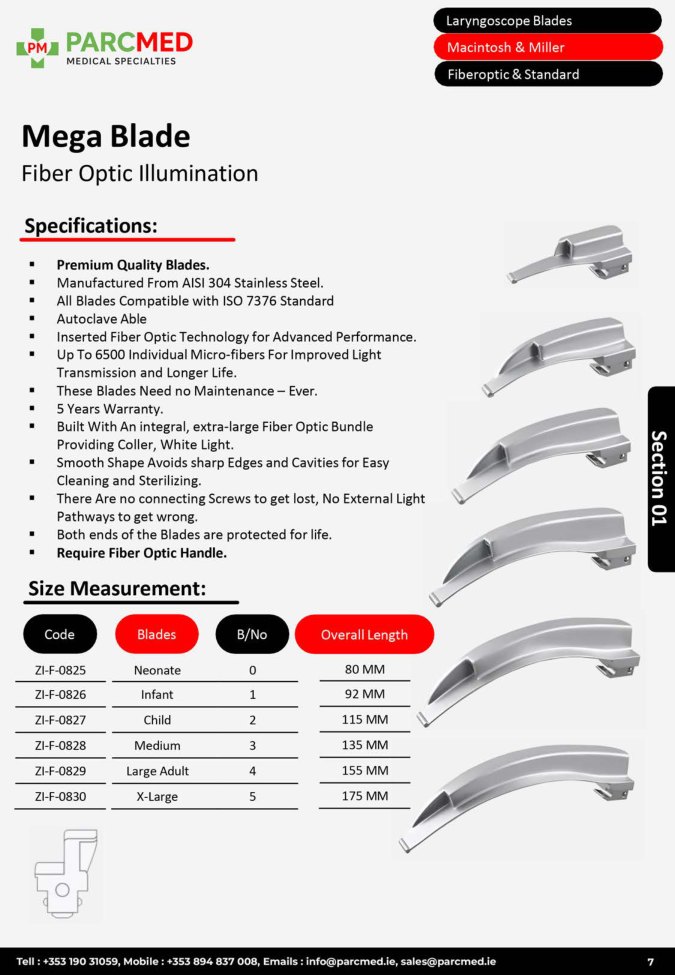 Mega Blade - Fiber Optic Illumination