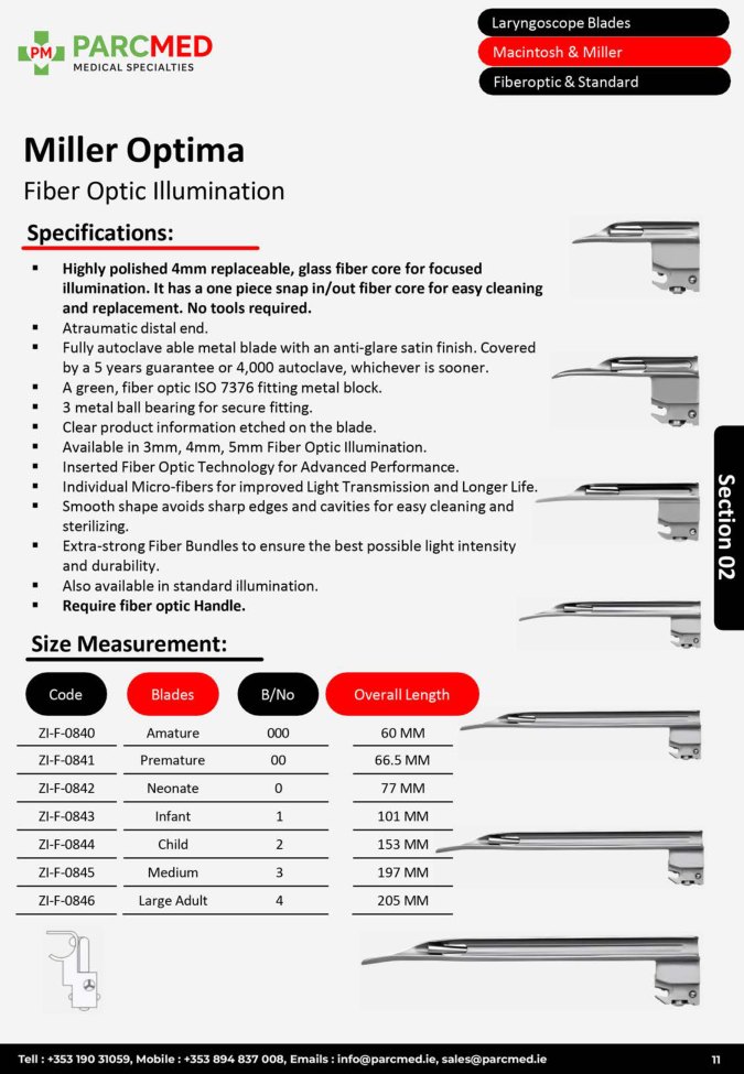 Miller Optima - Fiber Optic Illumination