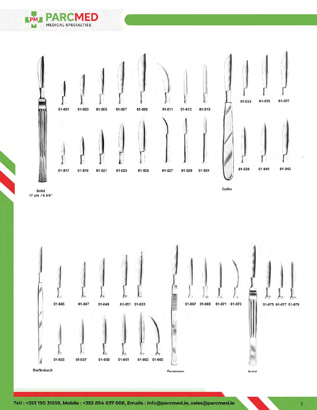 Scalpels - Catalogue Page 1