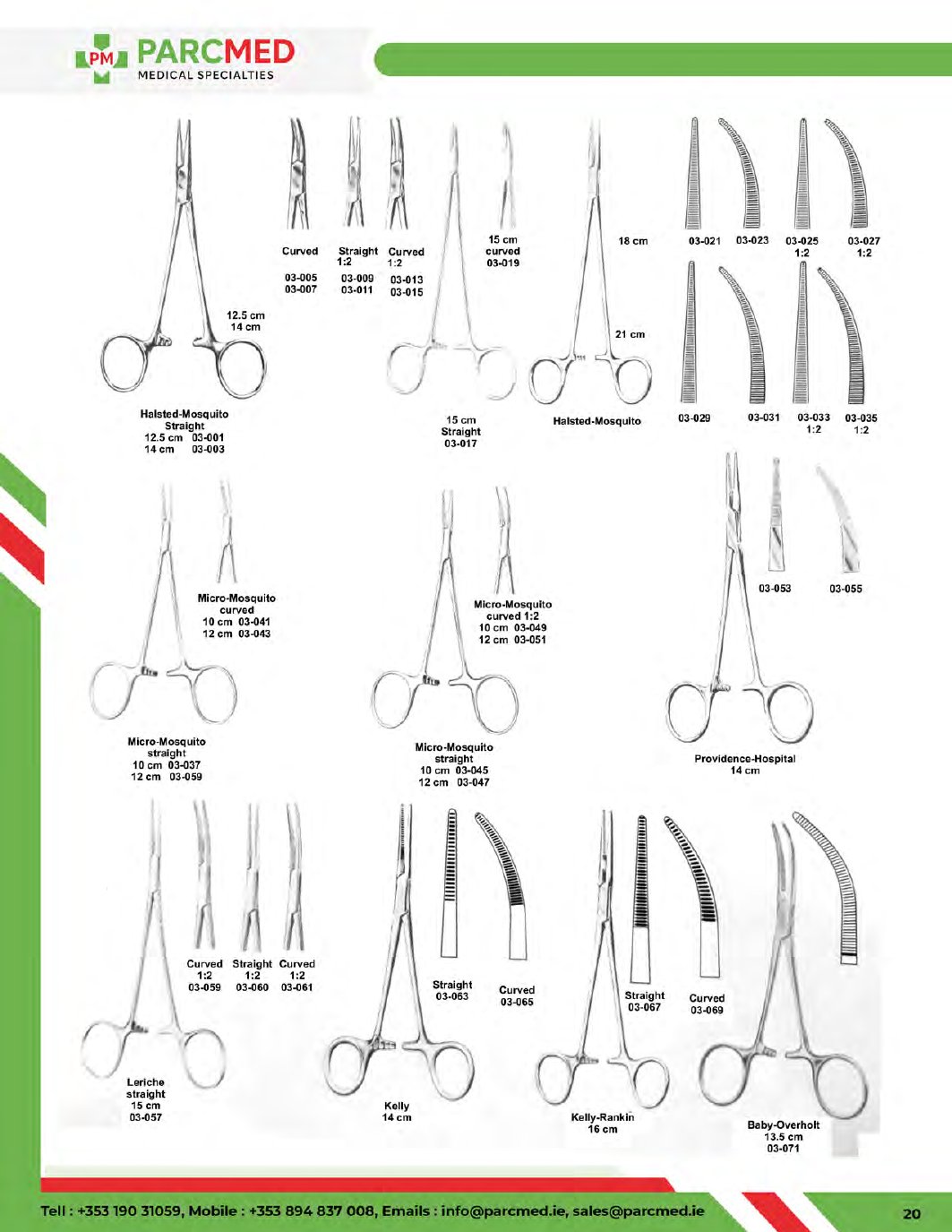 Artery Forceps - Catalogue Page 20
