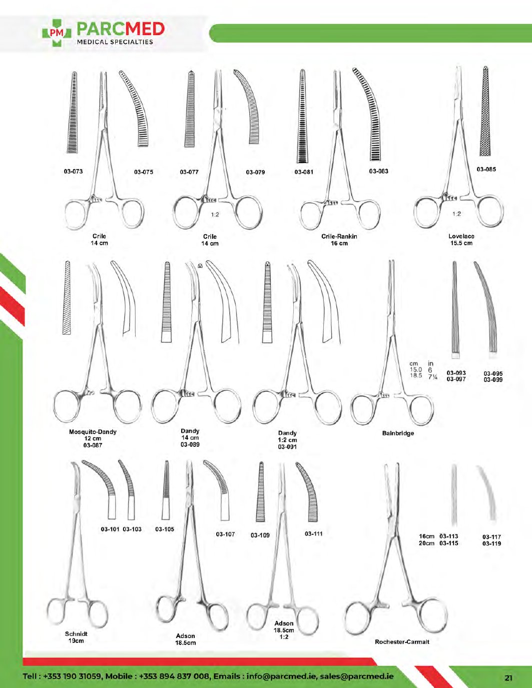 Artery Forceps - Catalogue Page 21