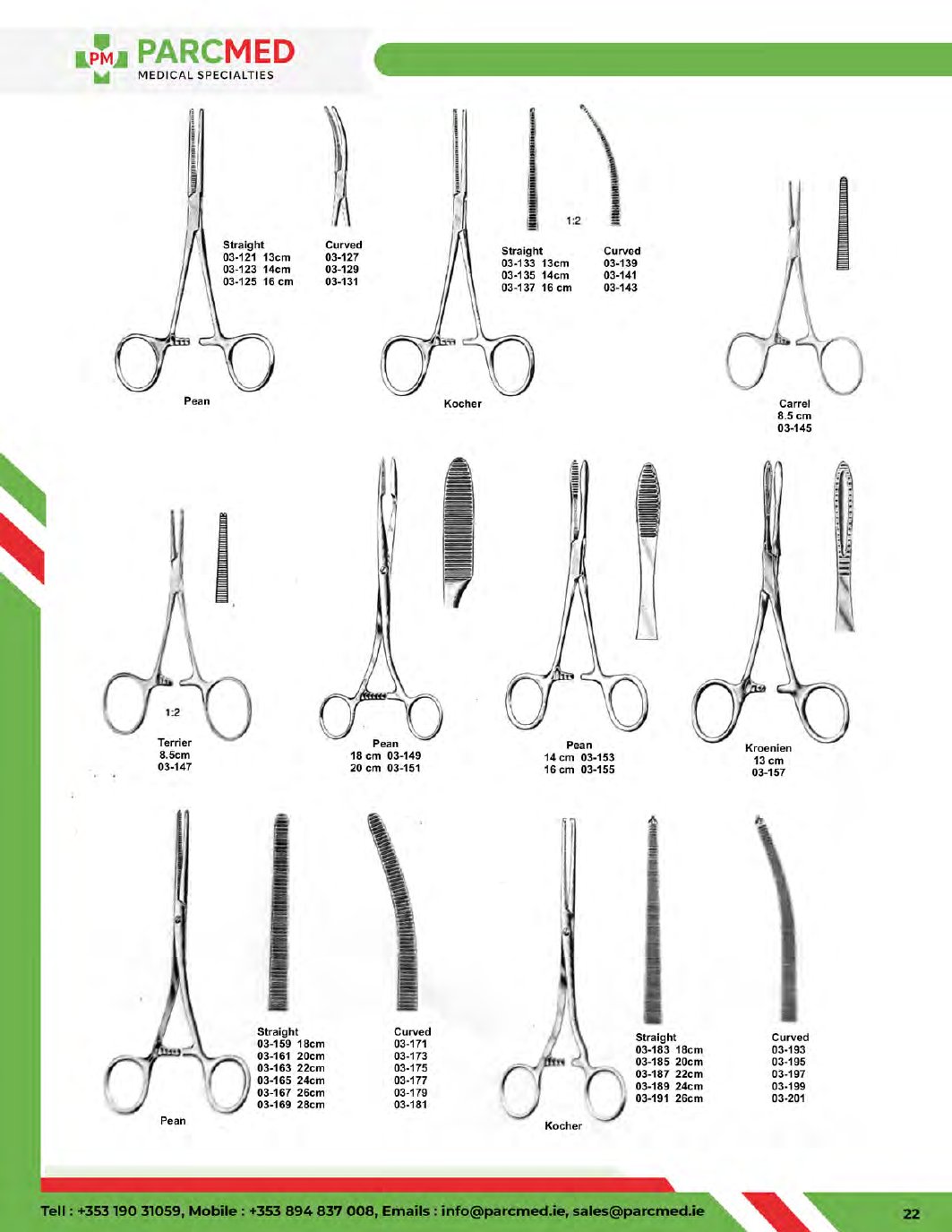 Artery Forceps - Catalogue Page 22