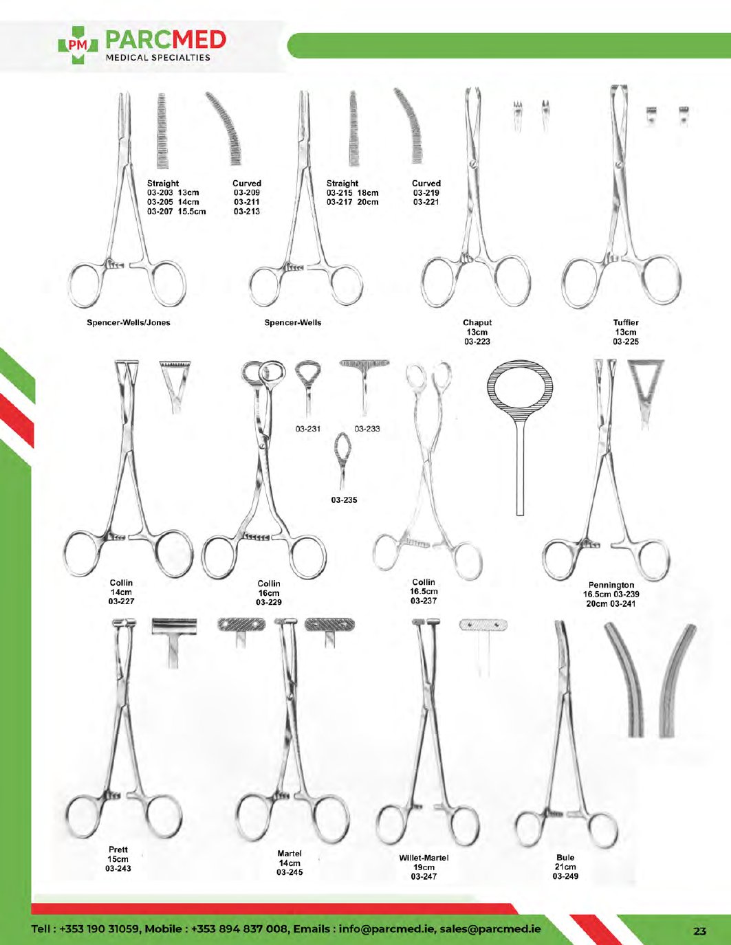 Artery Forceps - Catalogue Page 23