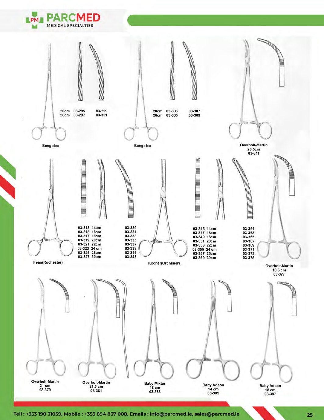 Artery Forceps - Catalogue Page 25
