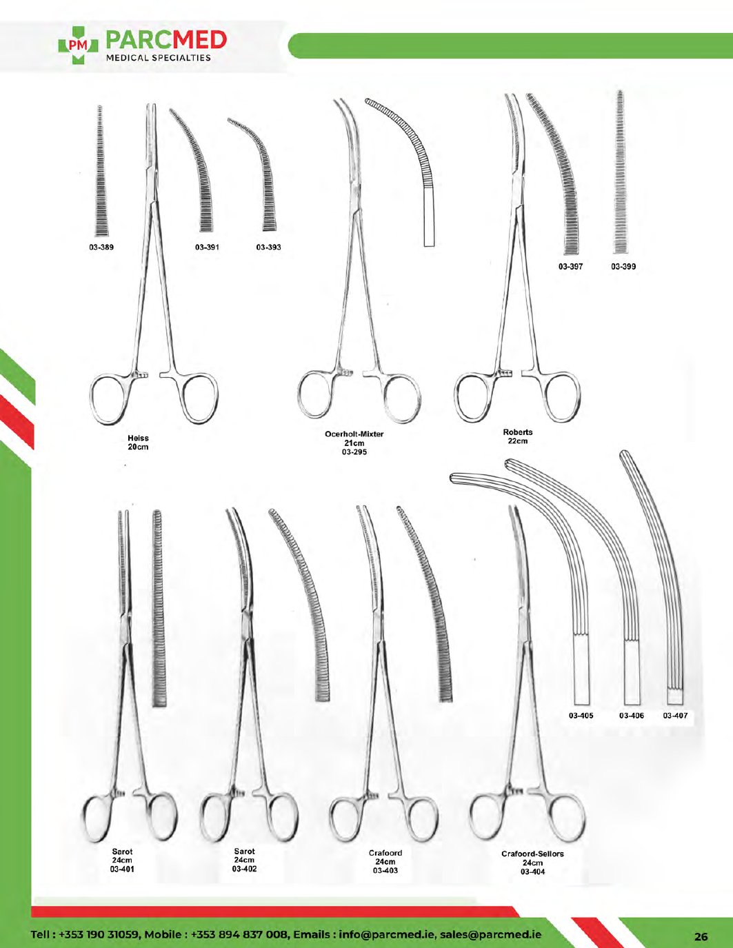 Artery Forceps - Catalogue Page 26