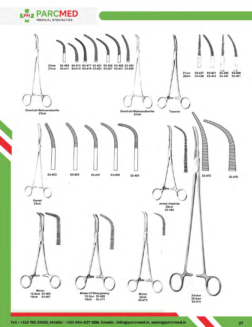 Artery Forceps - Catalogue Page 27