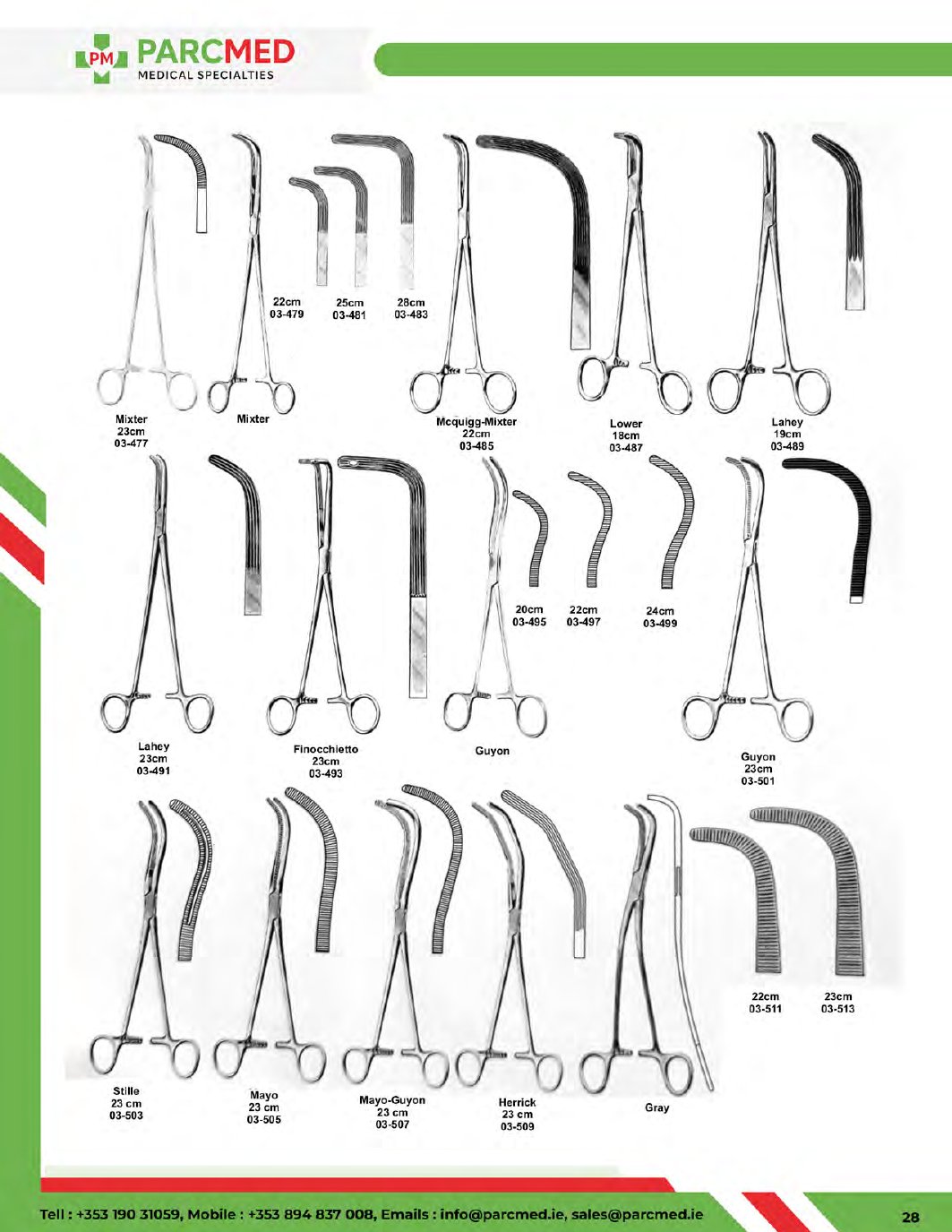 Artery Forceps - Catalogue Page 28