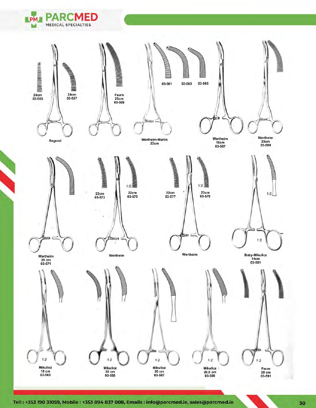 Artery Forceps - Catalogue Page 30