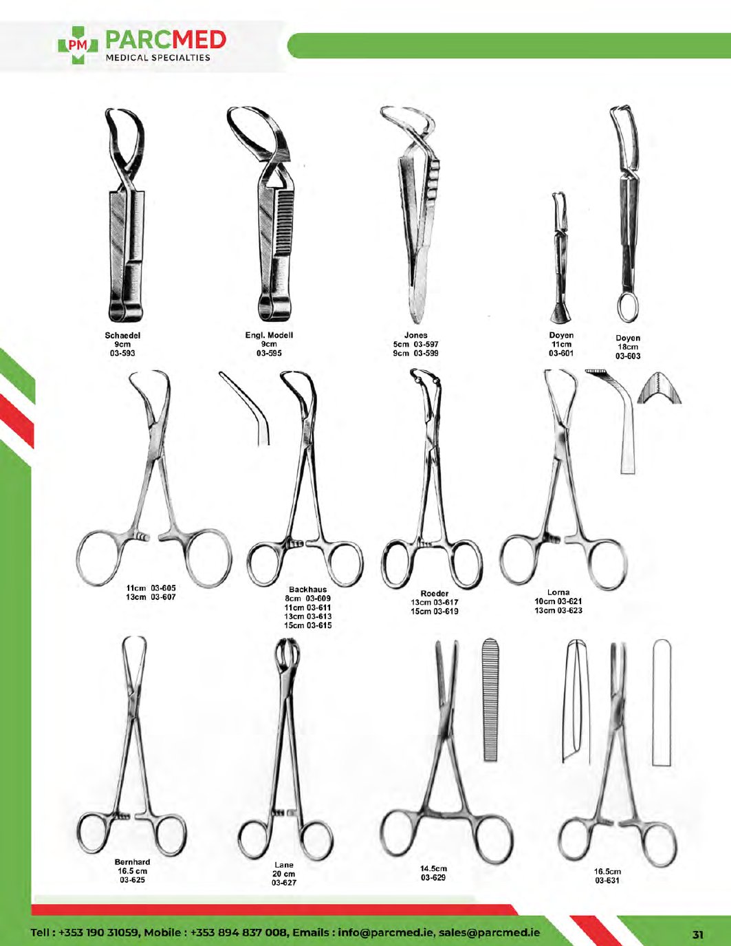 Artery Forceps - Catalogue Page 31
