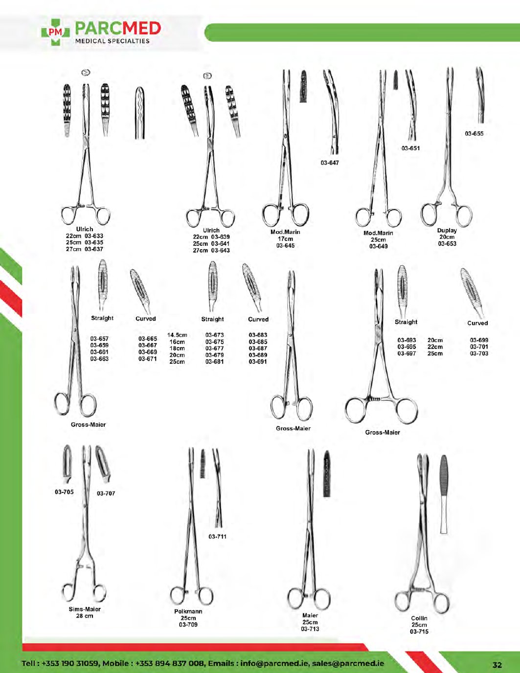 Artery Forceps - Catalogue Page 32