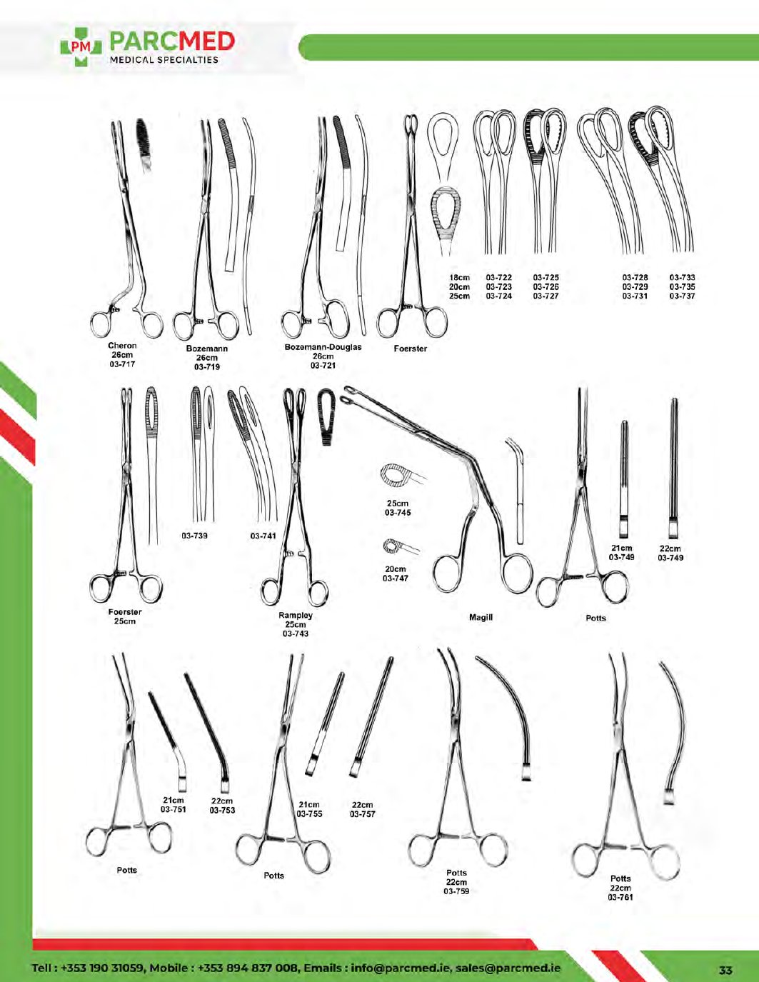 Artery Forceps - Catalogue Page 33