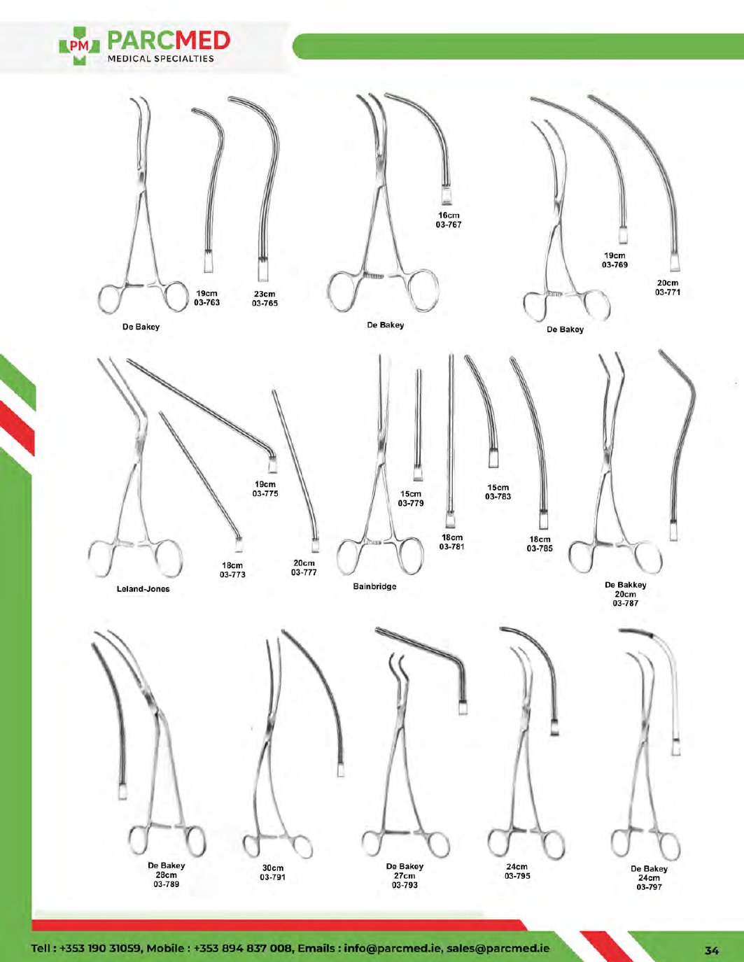 Artery Forceps - Catalogue Page 34