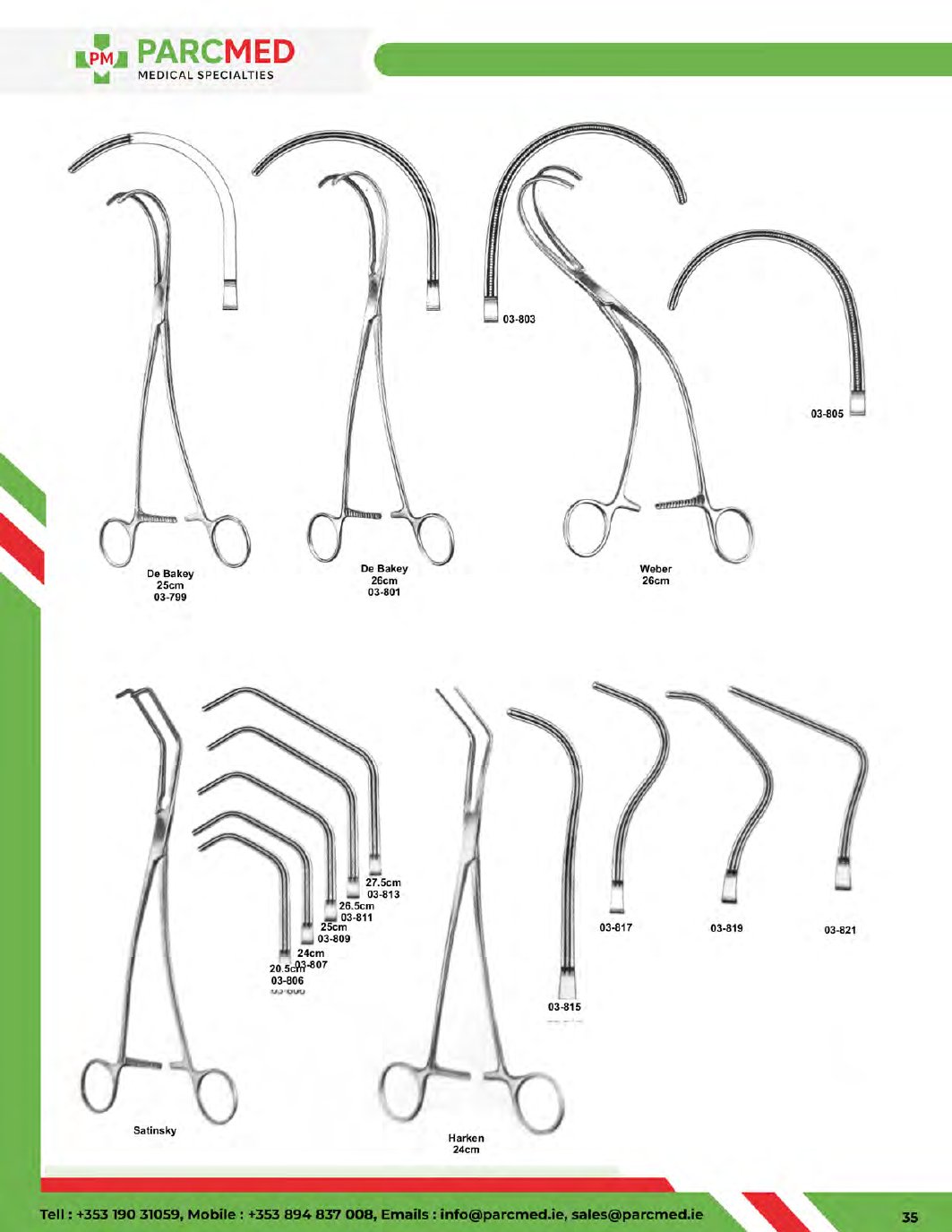 Artery Forceps - Catalogue Page 35
