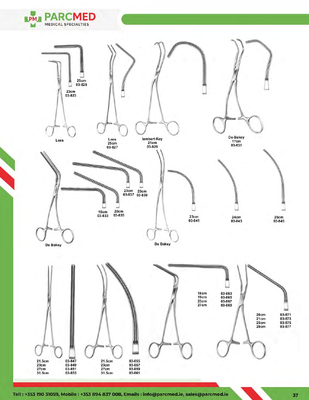 Artery Forceps - Catalogue Page 36