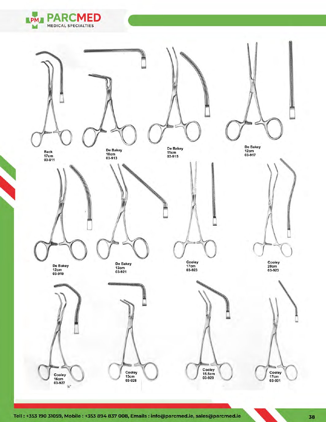 Artery Forceps - Catalogue Page 38