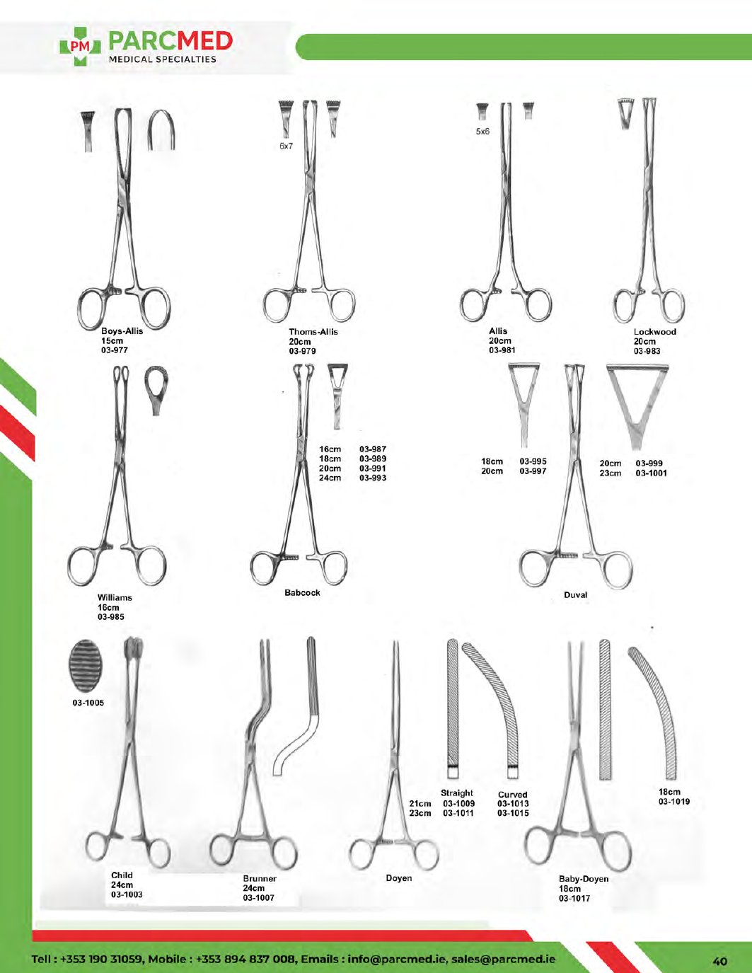 Artery Forceps - Catalogue Page 40