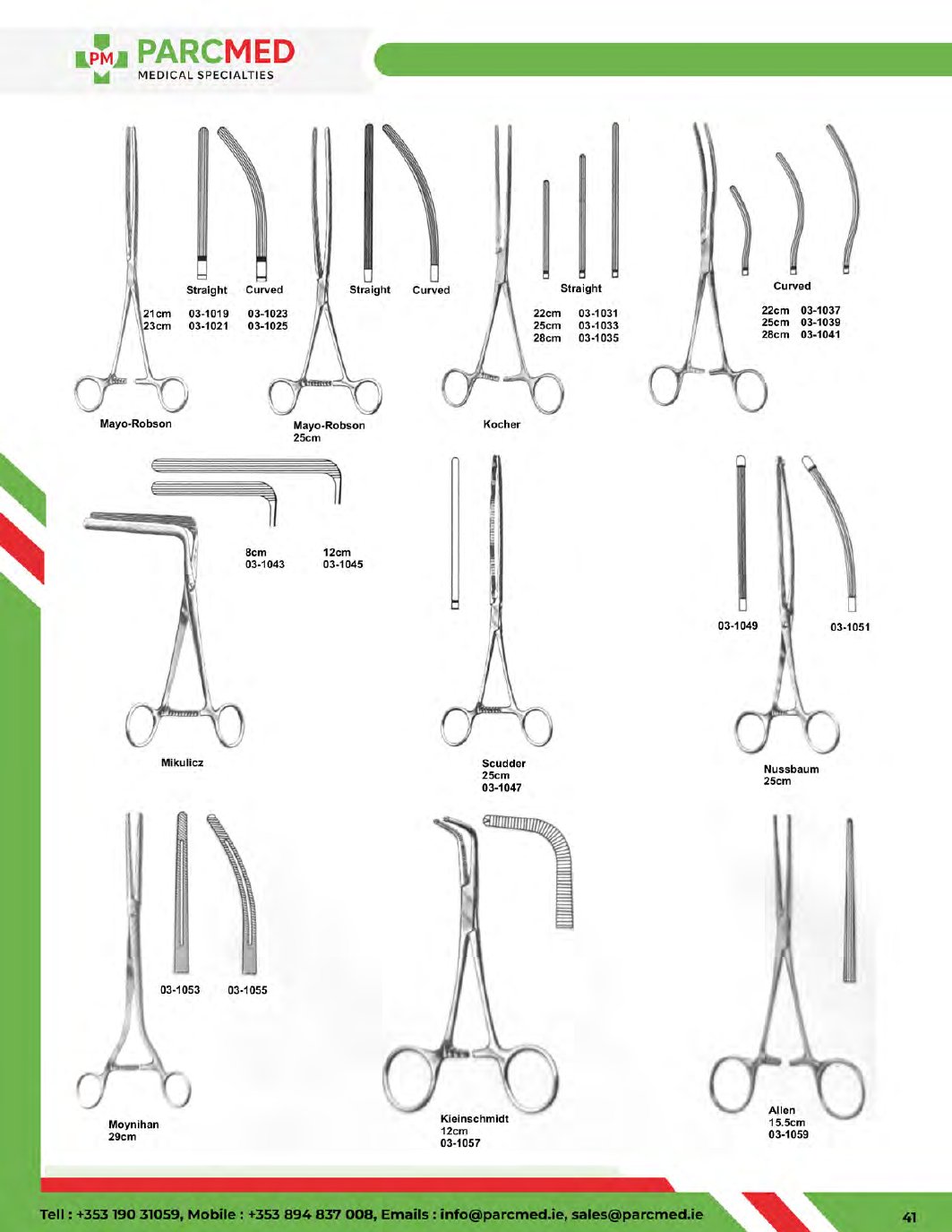 Artery Forceps - Catalogue Page 41
