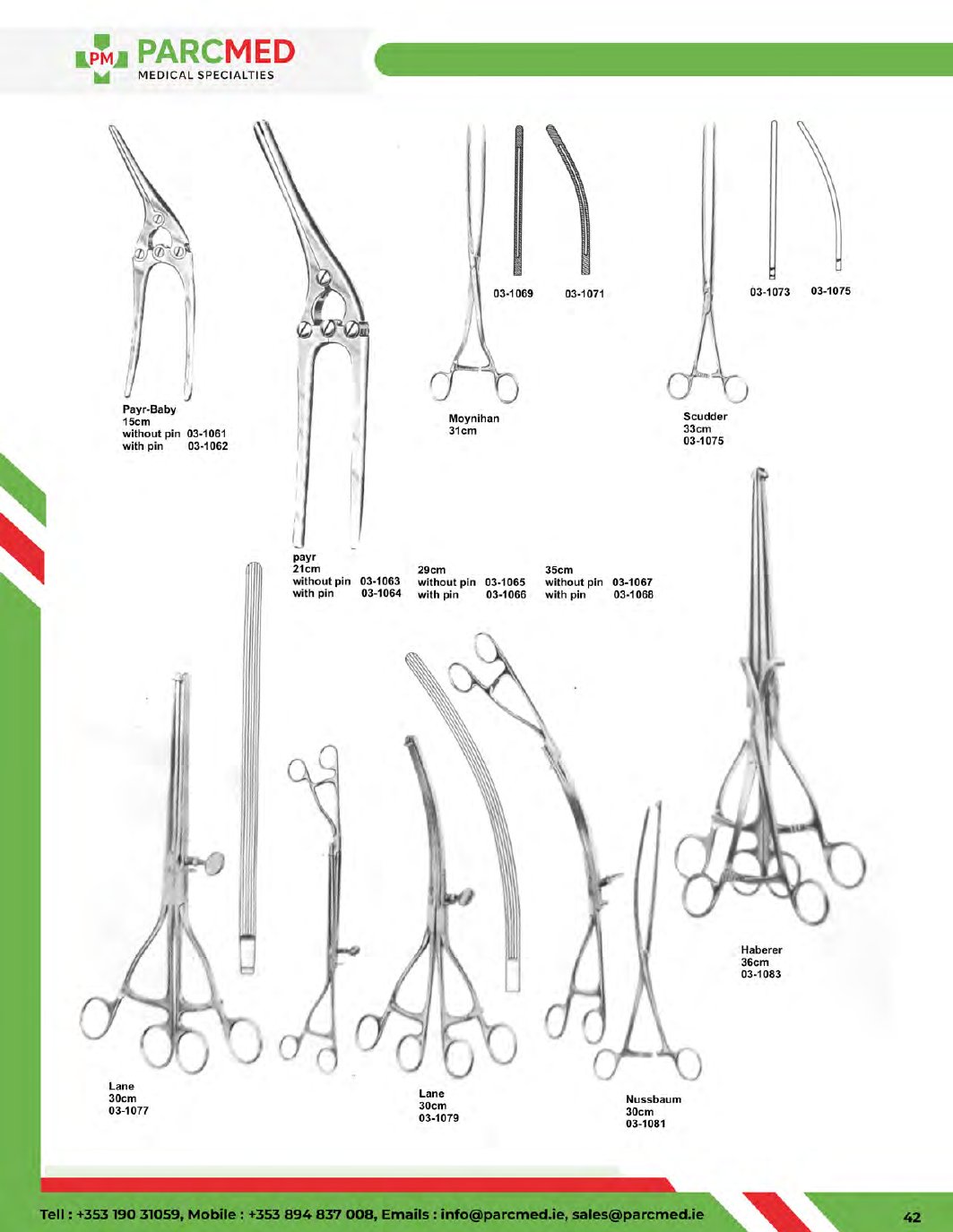 Artery Forceps - Catalogue Page 42