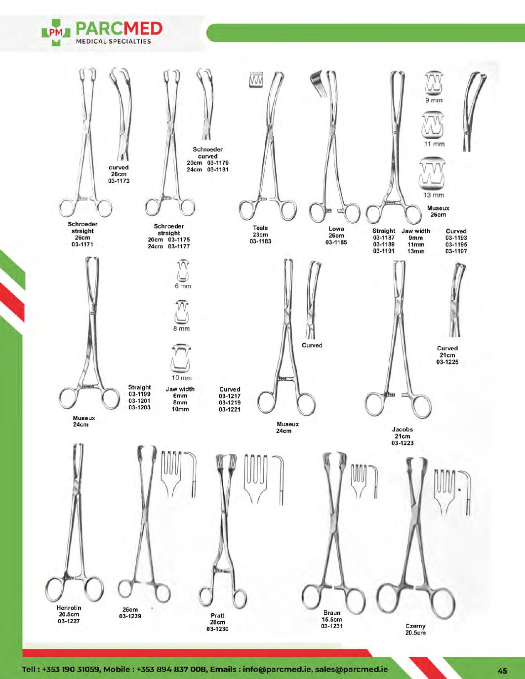 Artery Forceps - Catalogue Page 45