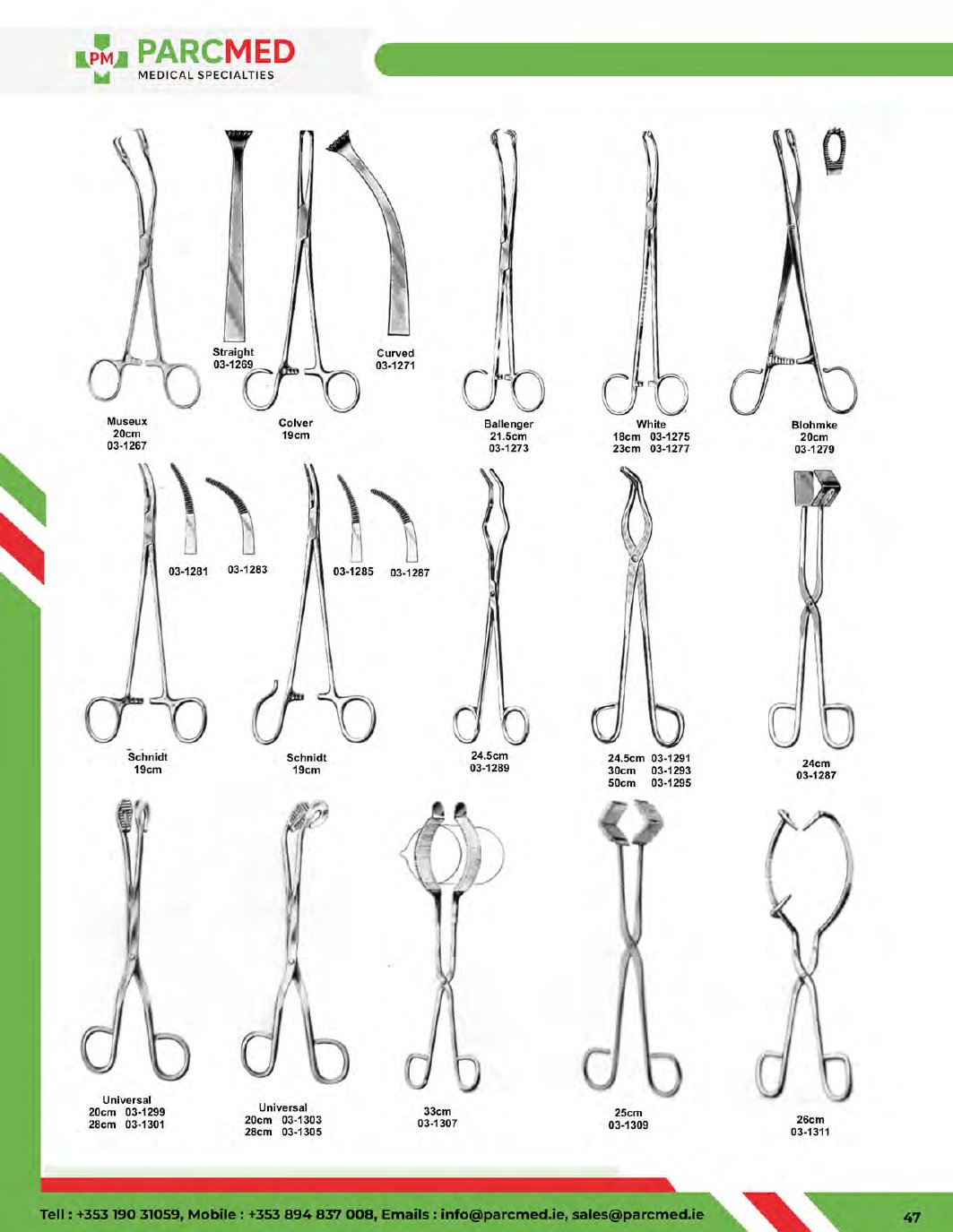 Artery Forceps - Catalogue Page 47