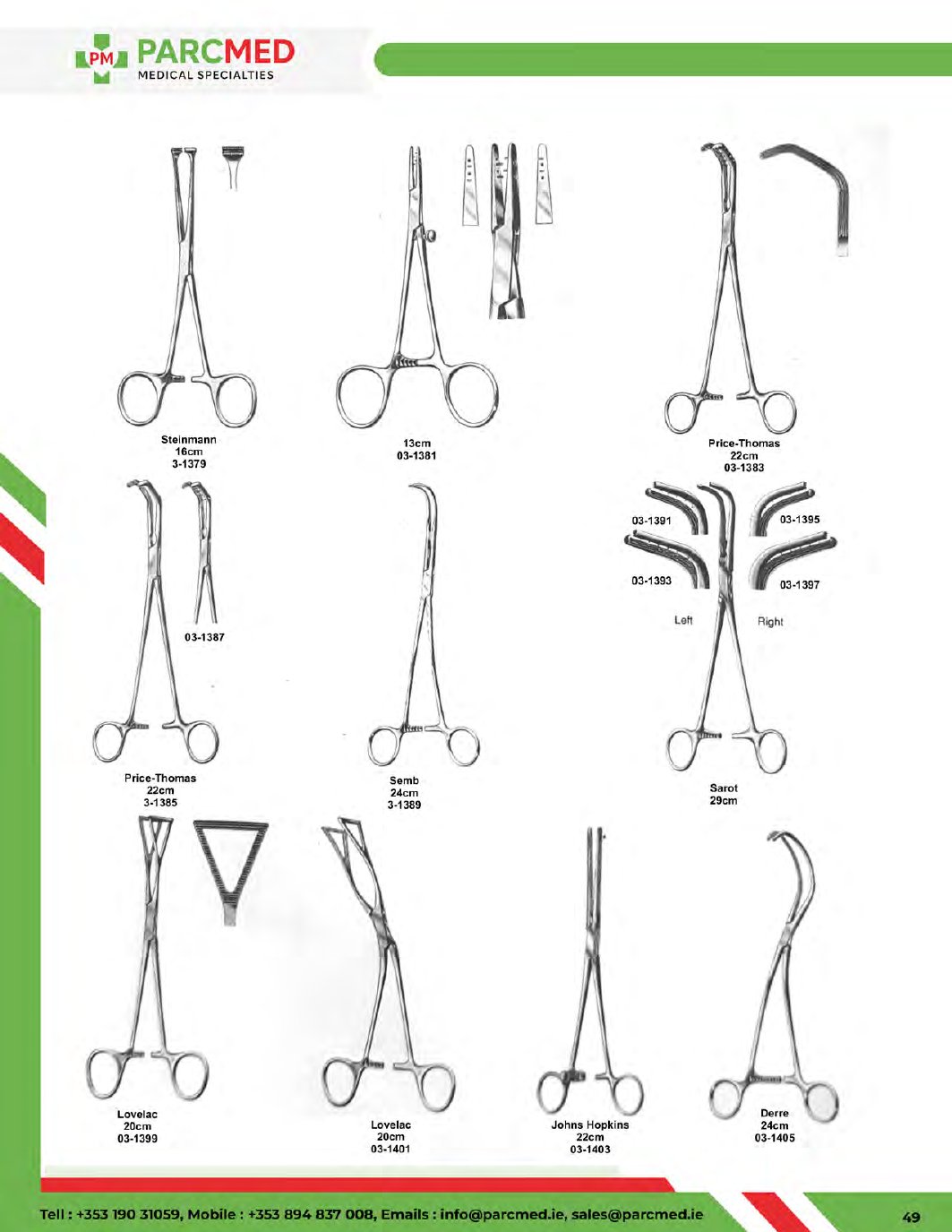 Artery Forceps - Catalogue Page 49