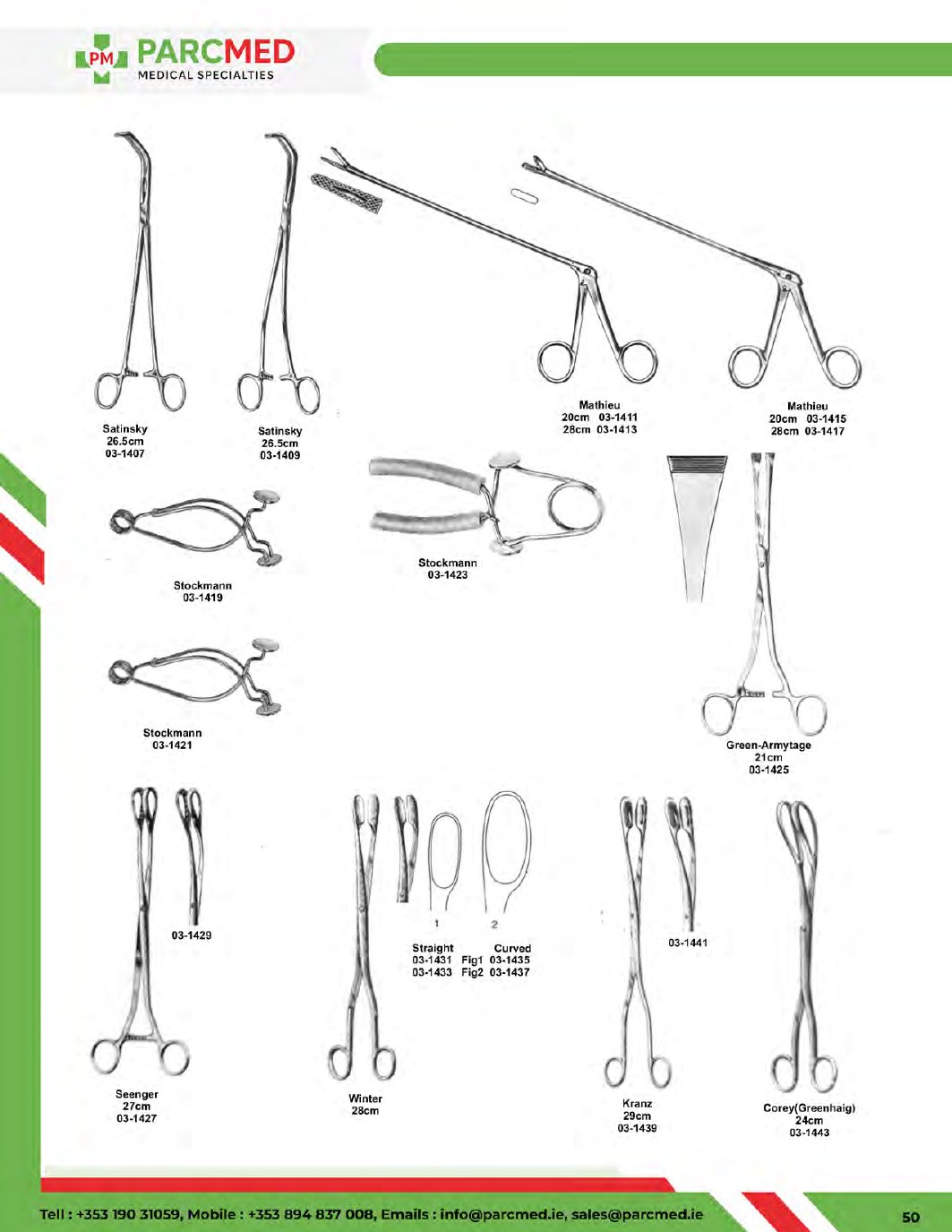 Artery Forceps - Catalogue Page 50