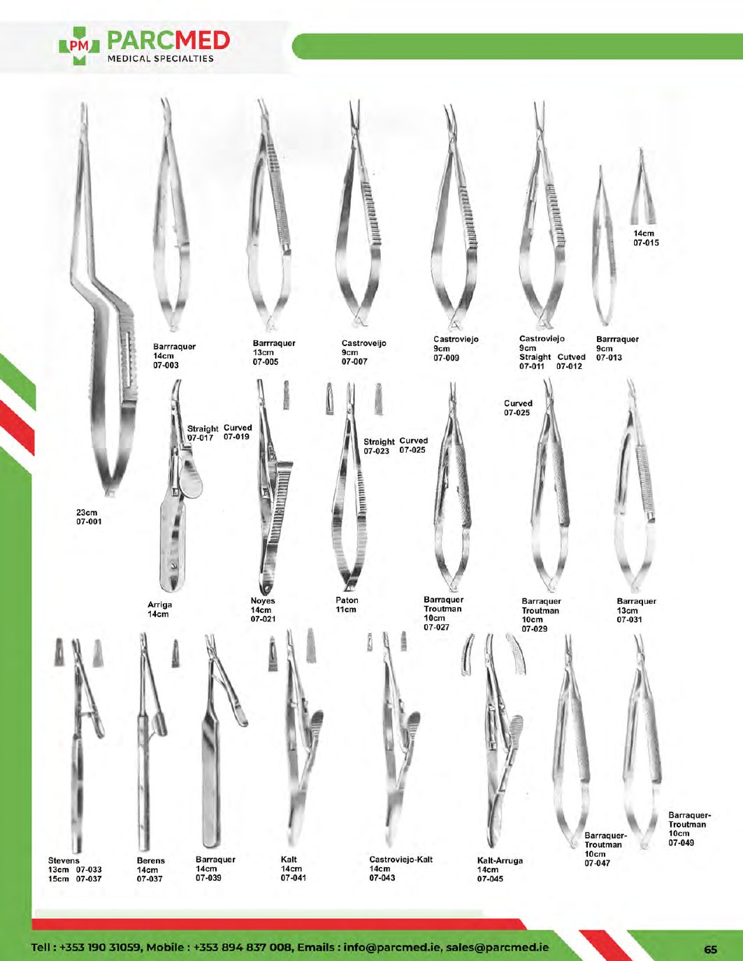 Suture Sets - Catalogue Page 65